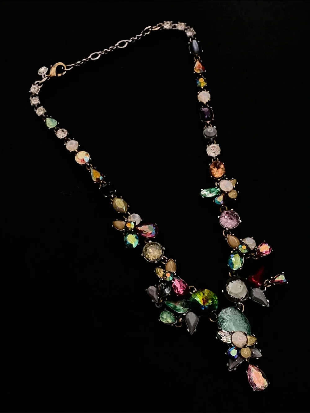 AcidMatt x J. Crew Multicolor Crystal Statement Necklace